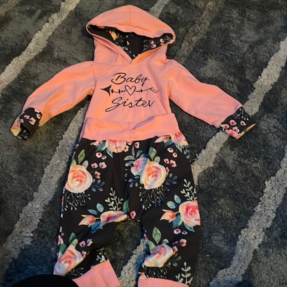 Baby sister 3-6 month outfit with headband
